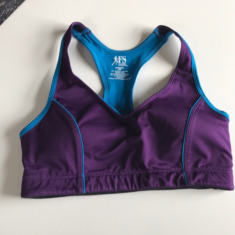 Purple and Turquoise sports bra